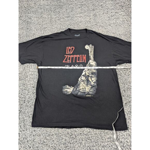 Led Zeppelin Shirt Men 2XL XXL Black Short Sleeve Band Graphic Tee Crew Neck - Picture 3 of 6